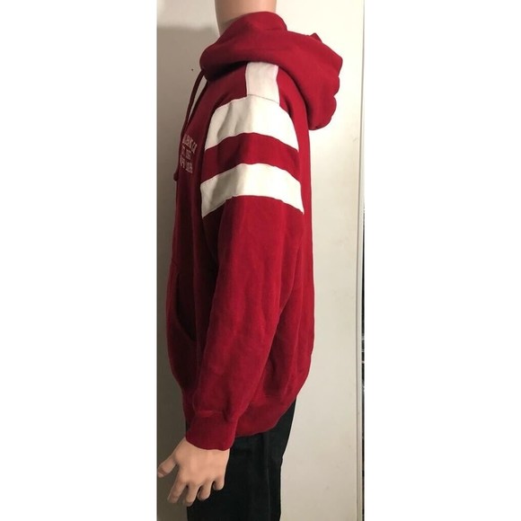 Polo Jean Co. Ralph Lauren Mens 1/2 Zip Pullover Sweatshirt Red Sz L Vintage - Picture 4 of 11